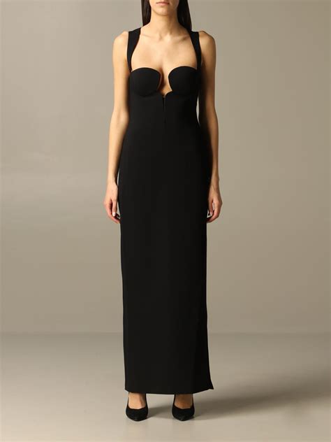 versace black long dress